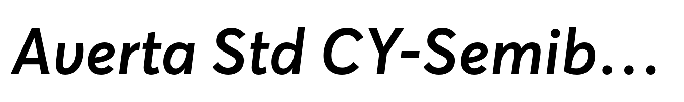 Averta Std CY-Semibold Italic